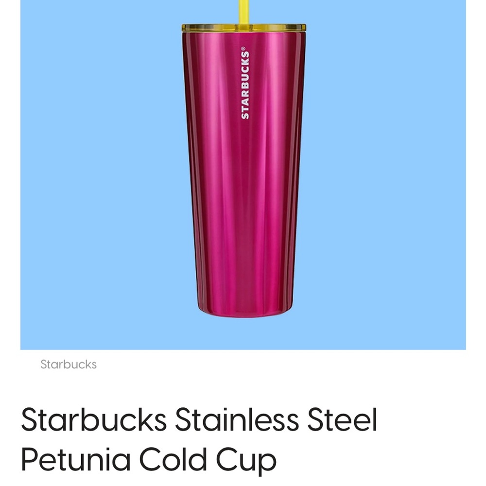 Starbucks Stainless Steel Petunia Cold Cup 24 ounce limited edition 2023